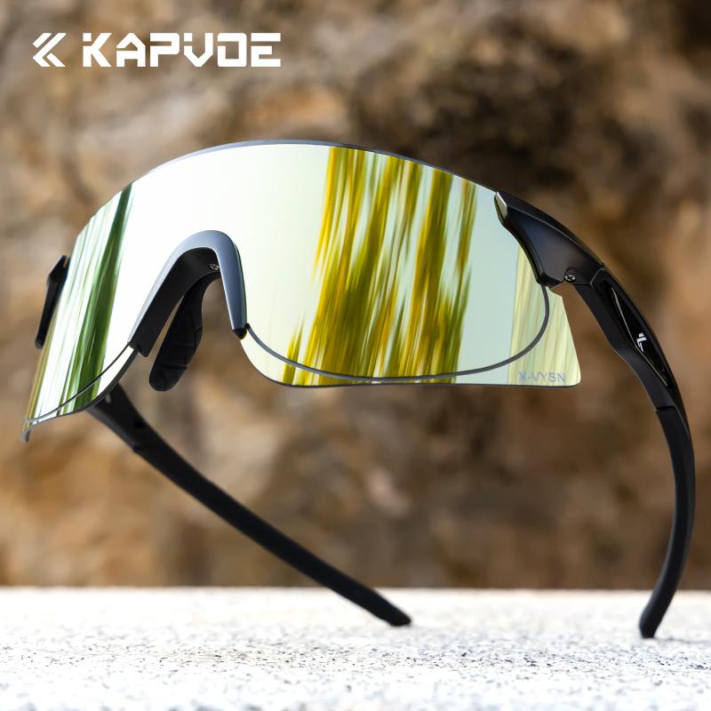 Kapvoe Cycling Glasses Running Sunglasses MTB Riding Skating UV400 Fishing Goggles Man Woman Bike Bicycle Eyewear New 2026