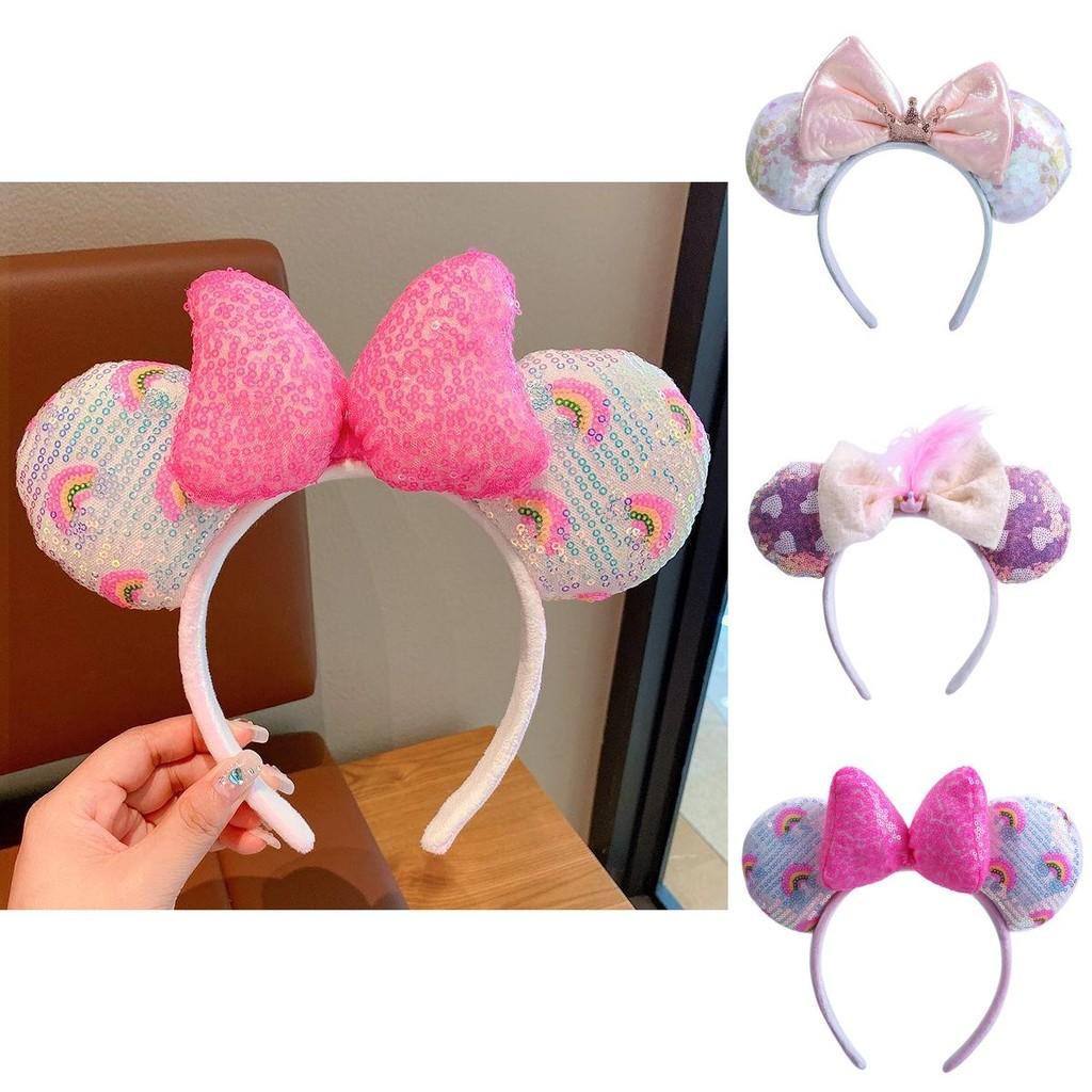 Funkelndes Pailletten-Schmetterlings-Schleifen-Haarband Für Erwachsene Und Kinder Perfekt Für Fotoshootings Und Prinzessinnenfeste Hellrosa