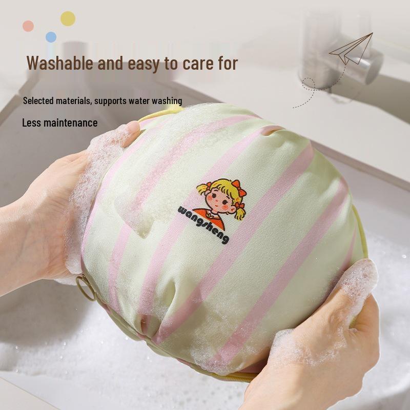 Plaid Cartoon Puppy Lingerie Storage Bag - Travel Shell Organizer for Business Trips