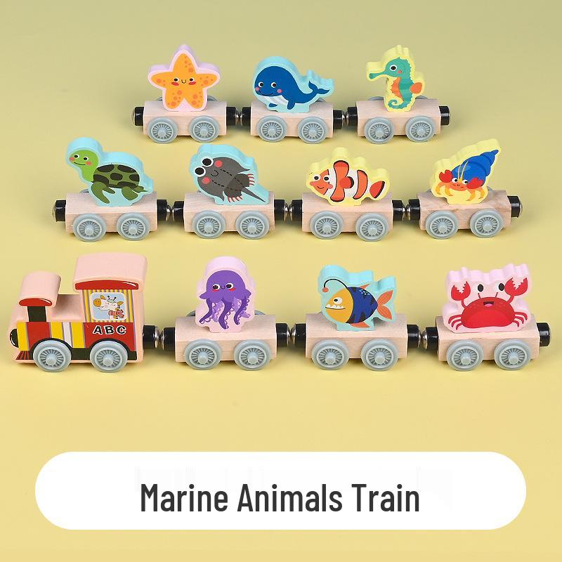 Magnetic Train Toy for Kids - Iron Educational Building Blocks Track, Suitable for Ages 1-6.