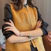 Women's vest new fashion spring and autumn models new retro style printed vest women