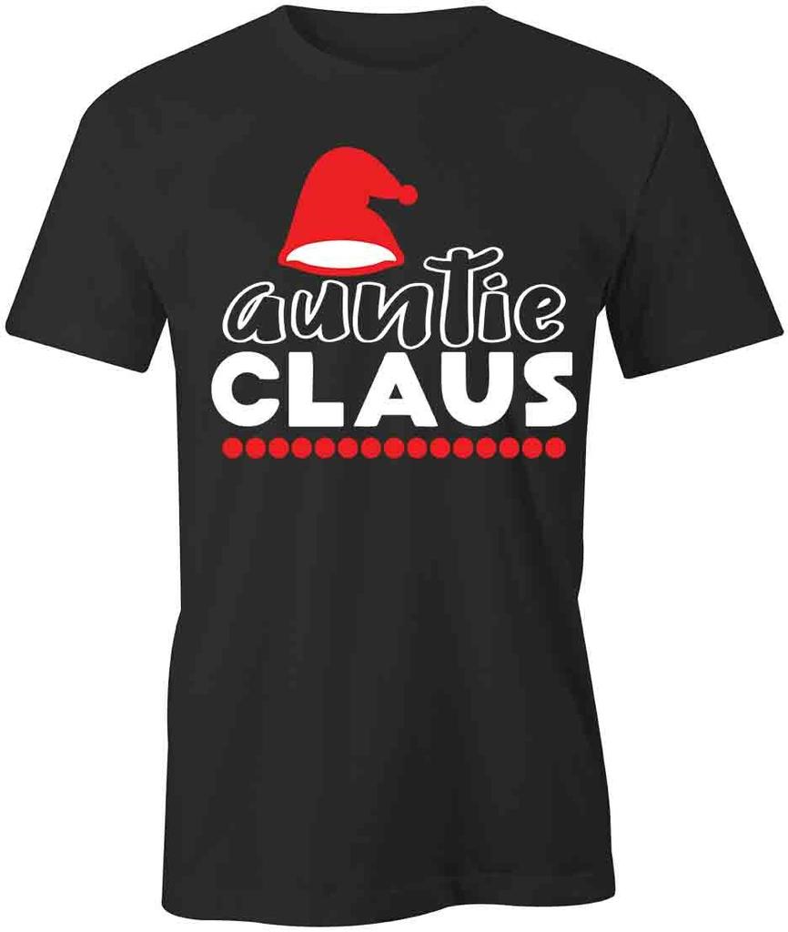 AUNTIE CLAUS TShirt Tee Short-Sleeved Cotton CHRISTMAS CLOTHING S1BSA631