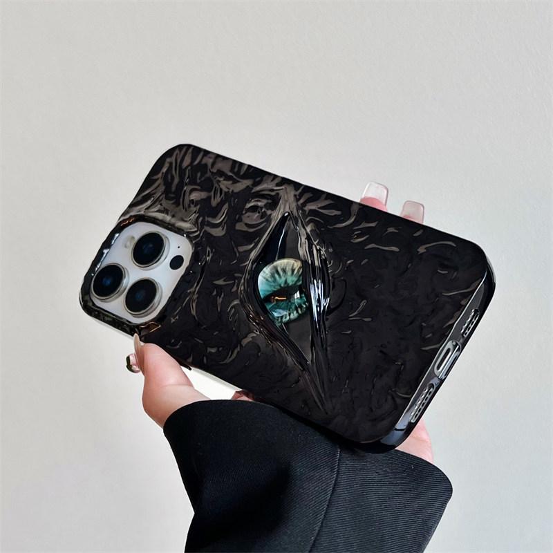 Cool 3D Evil Eyes Phone Case For iPhone 17 Air 16 15 14 13 12 11 Pro Max Plus Frosted Electroplated Shockproof Soft TPU Cover