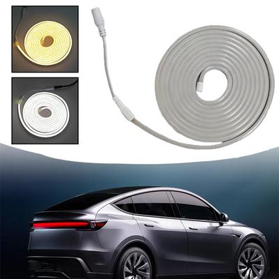 for Tesla Mode Y 2025 Launch Front Trunk Frunk LED Light Car Surround Lamp Ambient Flexible Silicone Strip Decorative Lamp P2D4
