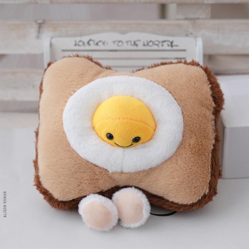 

Cute Fun Simulation Food Toast Fried Egg Plush Doll Pendant Backpack Hanging Ornaments Gifts 1pc