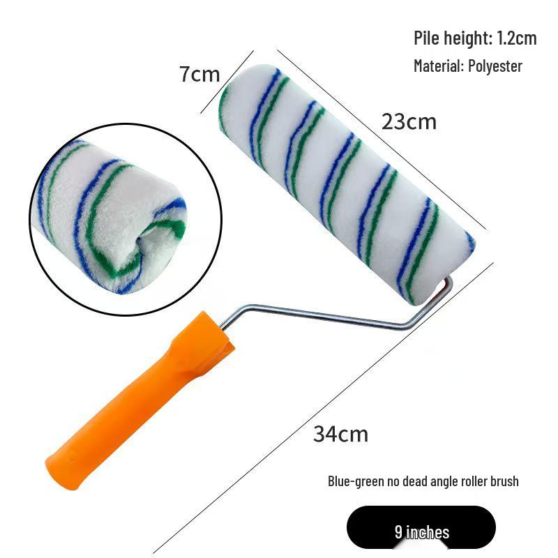 9-inch & 4/6-inch Latex Paint Roller Brush Set with Thumb Grip