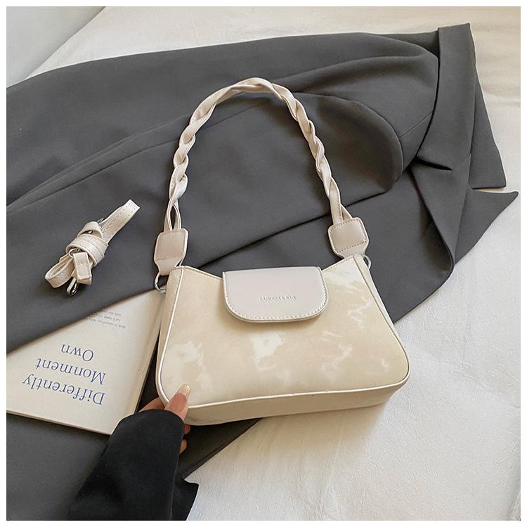 

Французская нишевая сумка подмышку женская 2025 новая мода плетеная сумка через плечо высококлассная универсальная сумка-мессенджер через плечо