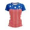 Women's Short-sleeved Top, Casual Slim Fit Women's Round Neck Short-sleeved Printed Shirt