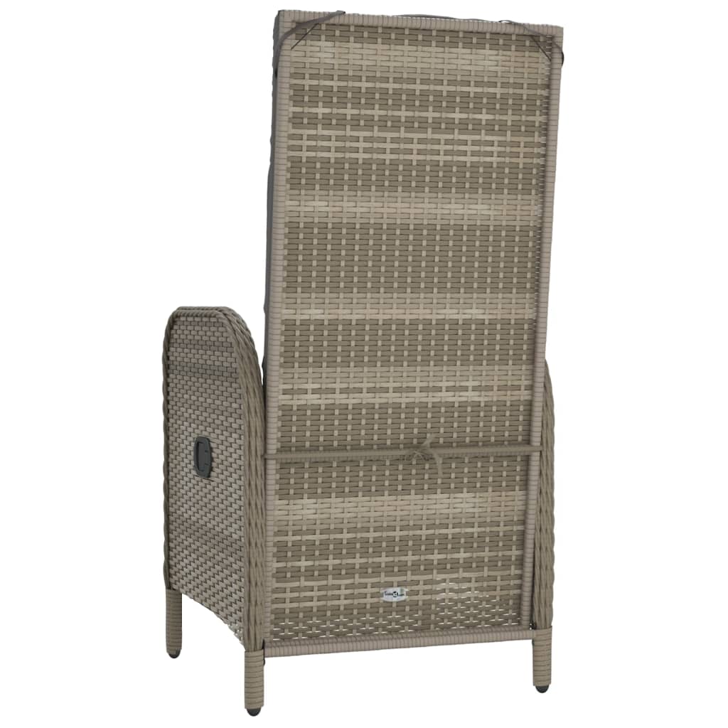 Garden Chairs 2 Pcs Grey Poly Rattan