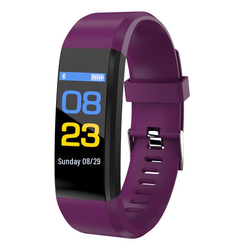 115Plus Wasserdichtes Bluetooth Smart Armband - Herzfrequenz-, Blutsauerstoff-, Blutdruckmessgerät für Erwachsene