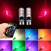 LED Car Interior Ambient Light - Remote Control Wireless Roof & Footwell Decoration (Auto Styling),2pcs.