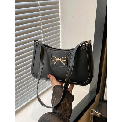 Women Handbag, New Autumn/Winter Commuting Shoulder Under-Arm Bag, Korean Fashi Crossbody Bag with Bow Decorati