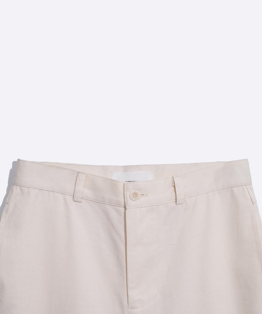 HARDCORE HAPPINESS Cotton Straight Basic Pants_Ivory
