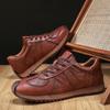 Men's Casual Sneakers Leather Non Slip Tennis Outdoor Comfortable Sports Shoes 2025 Male Shoes Mesh Breathable Running Shoe