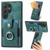 Luxury Leather Car Magnetic Wallet Case for Samsung Galaxy S25 S24 S23 S22 S21 Ultra + Plus FE Funda Ring Stand Cards Slot Cover