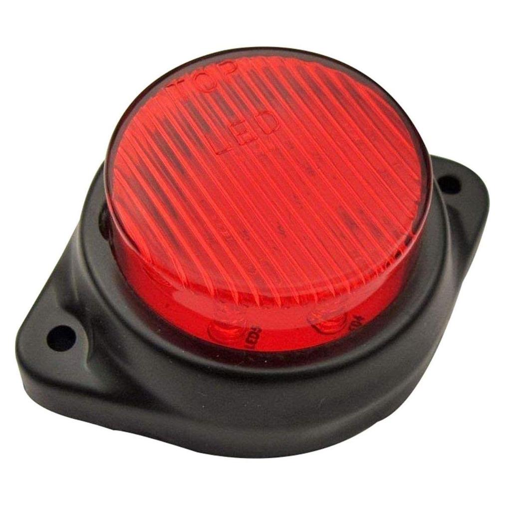 APSMOTIV 10-Pack RED Round LED Side Marker Clearance Lamp Heavy Truck Lighting Universal Fit Led Marker Lights Trailer