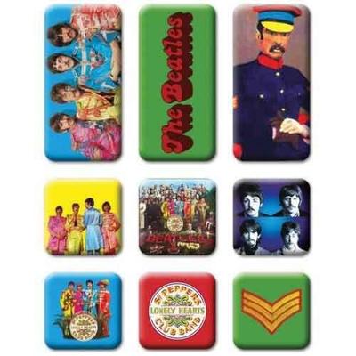 Набір магнітів на холодильник Sgt Pepper (Упаковка з 9 шт)