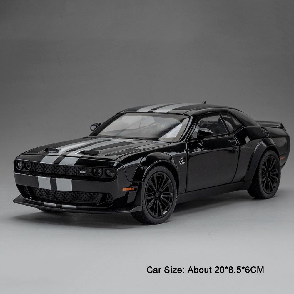 1:22 Challenger Srt Hellcat Honda NA1 Car Model Toy Sound Light Pull Back Shock Absorption Supercar Models Office Table Ornament