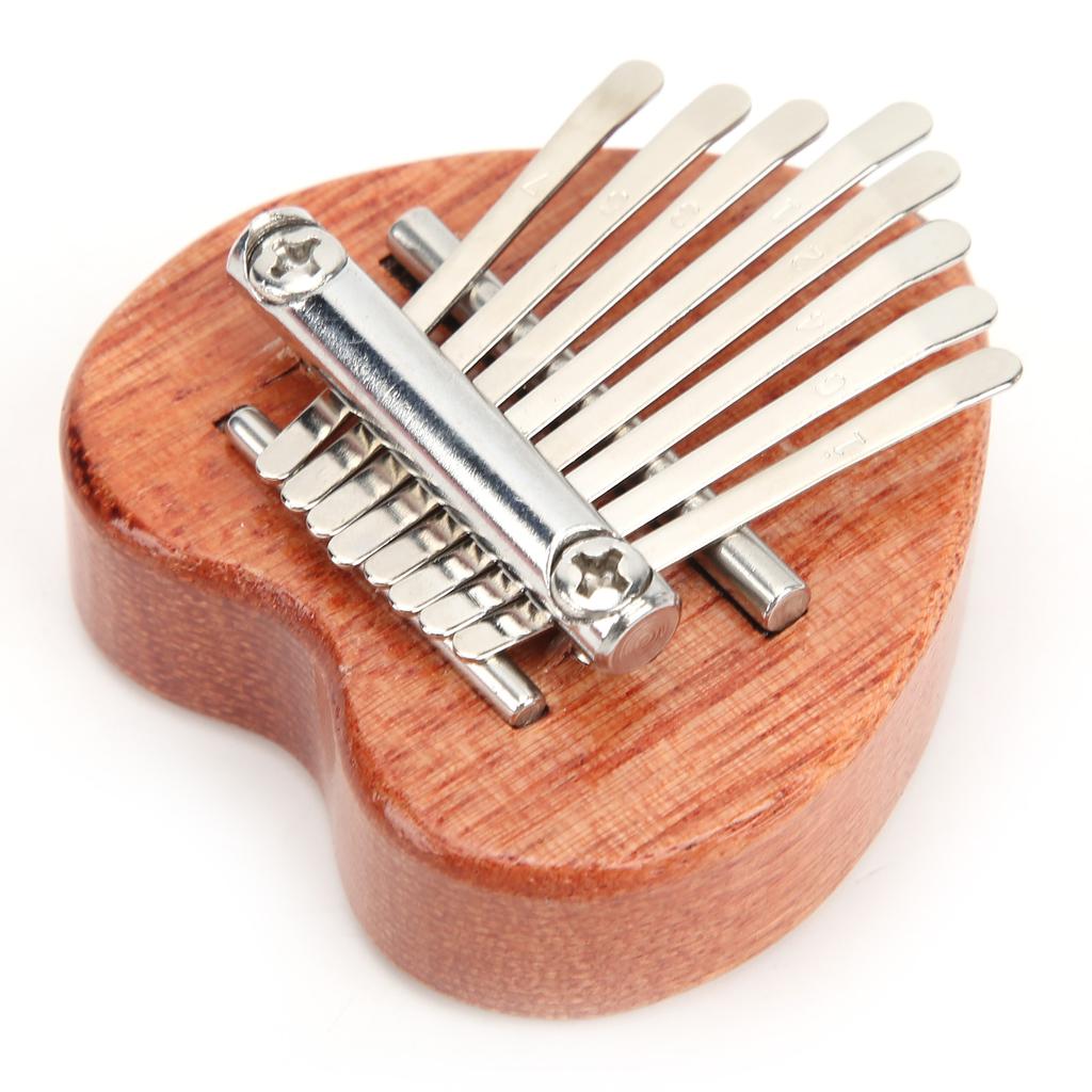 Herzförmiges Daumenklavier Tragbares Knackiges 8-Ton-Mahagoni-Tasteninstrument für Anfänger