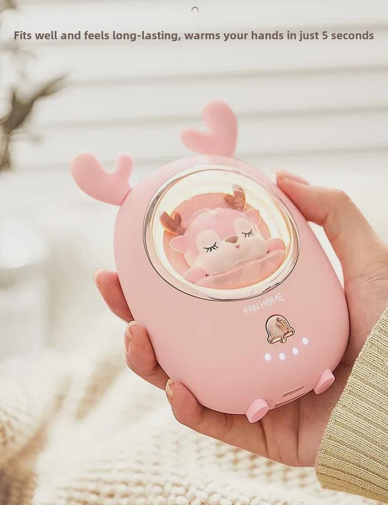 Cartoon Mini Hand Warmer & Power Bank: USB, Portable, Explosion-Proof
