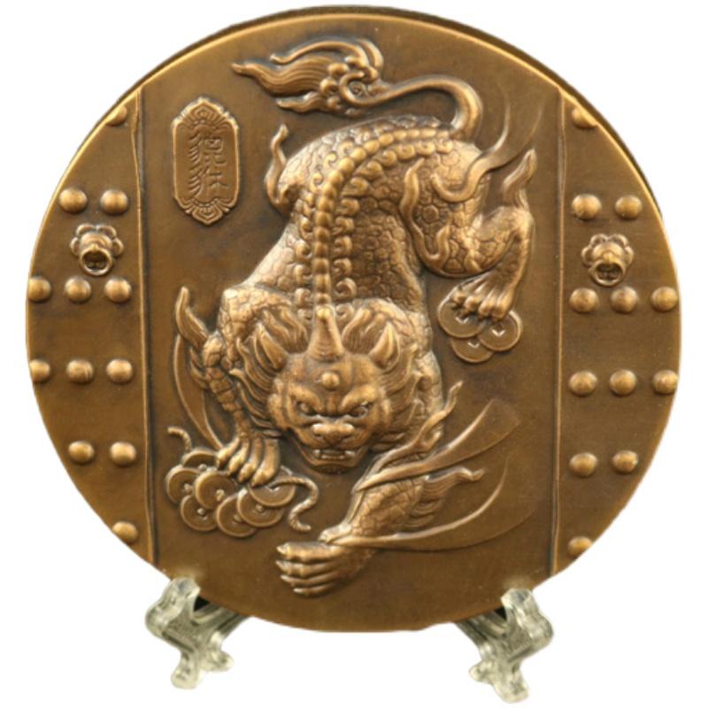 

Изысканный винтажный памятный медальон из чистой меди и бронзы 8CM