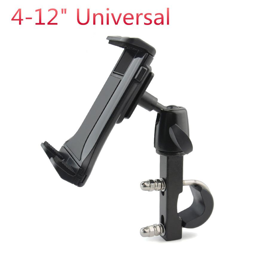 Motor Mount Bracket Tablet PC Stand Holder Alloy 360° Rotating GPS For 4-12''