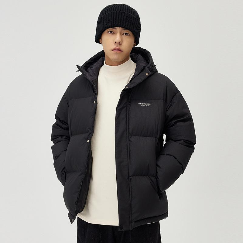 Winter New Men's Loose Hooded Down Jacket Couple Trend Fashion Thickened Anti