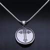 Vintage Sacred Heart of Jesus Cross God Necklace for Women Men Stainless Steel Church Chain Biker Punk Jewelry collar NZ447S02