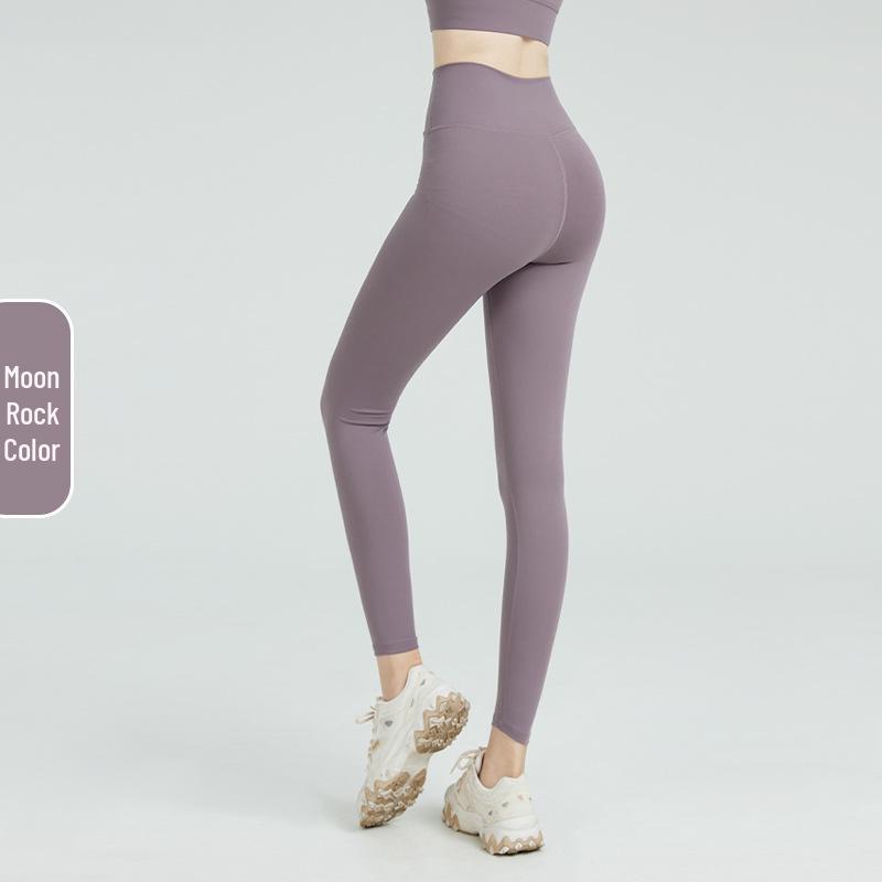 

Двусторонние матовые брюки для йоги с высокой талией для женщин - Ощущение обнаженности, Поддержка ягодиц, Плотная посадка L (111-125 lbs)