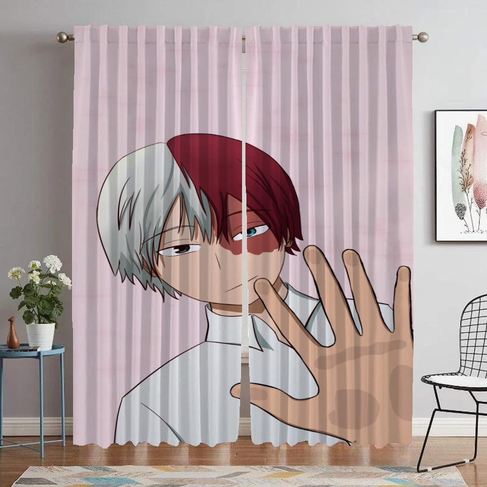Závěsy do ložnice My Hero Academia Elegantní pokojové závěsy 2 kusy Halloweenská dekorace Závěsy do obývacího pokoje Stínítka Dělící stěna