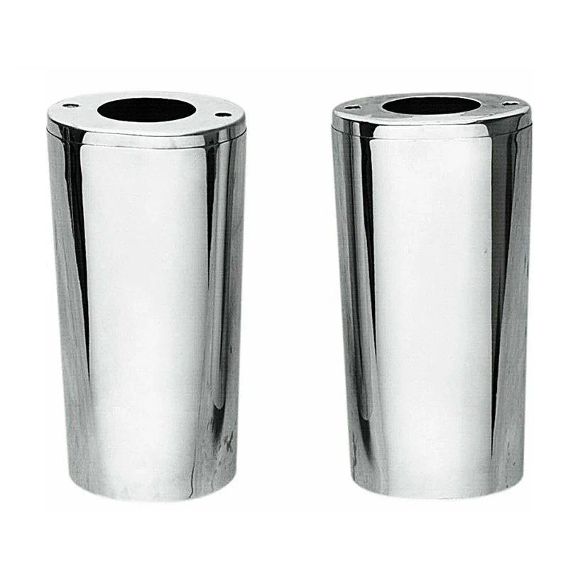 2Pcs Motorcycle Fork Slider Cover Trim For Harley Davidson FLHRS Road King Custom 2004-2007 Motorbike Chrome Parts