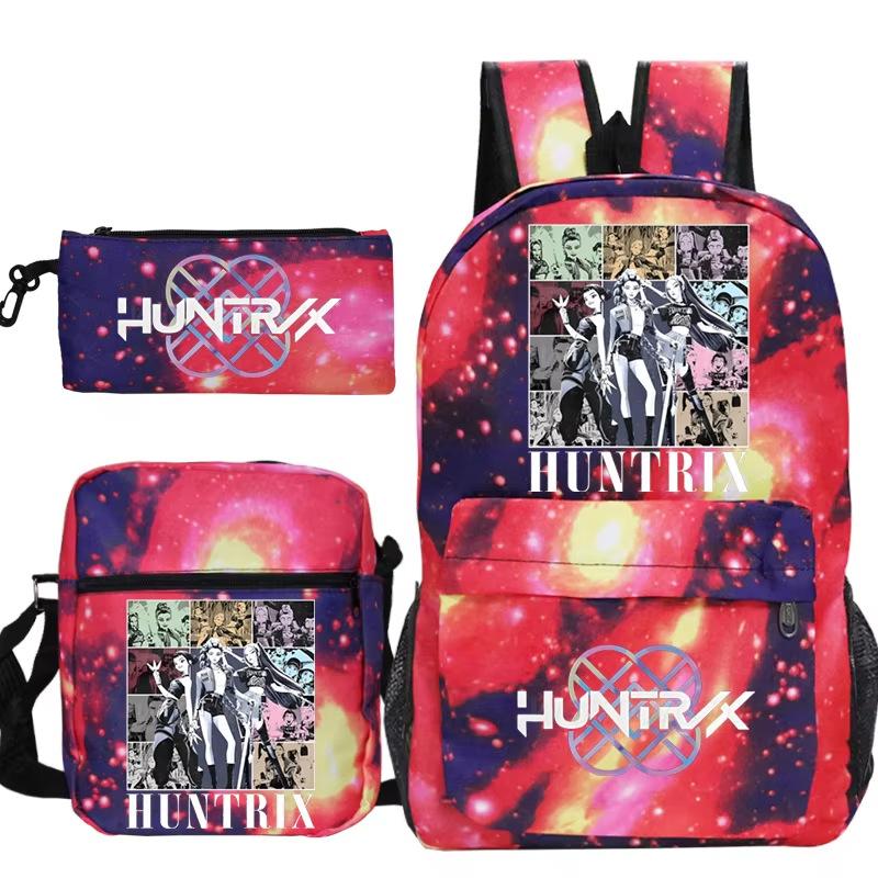 Animation Cartoon Druck Grund- und Sekundarschüler Campus Hoher Wert Schulterrucksack Federtasche Dreiteiliges Set