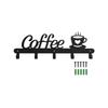 Metal Coffee Cup Holder Wall Mount Rack, 1pc, Iron Art Kitchen Storage Organizer, Barware