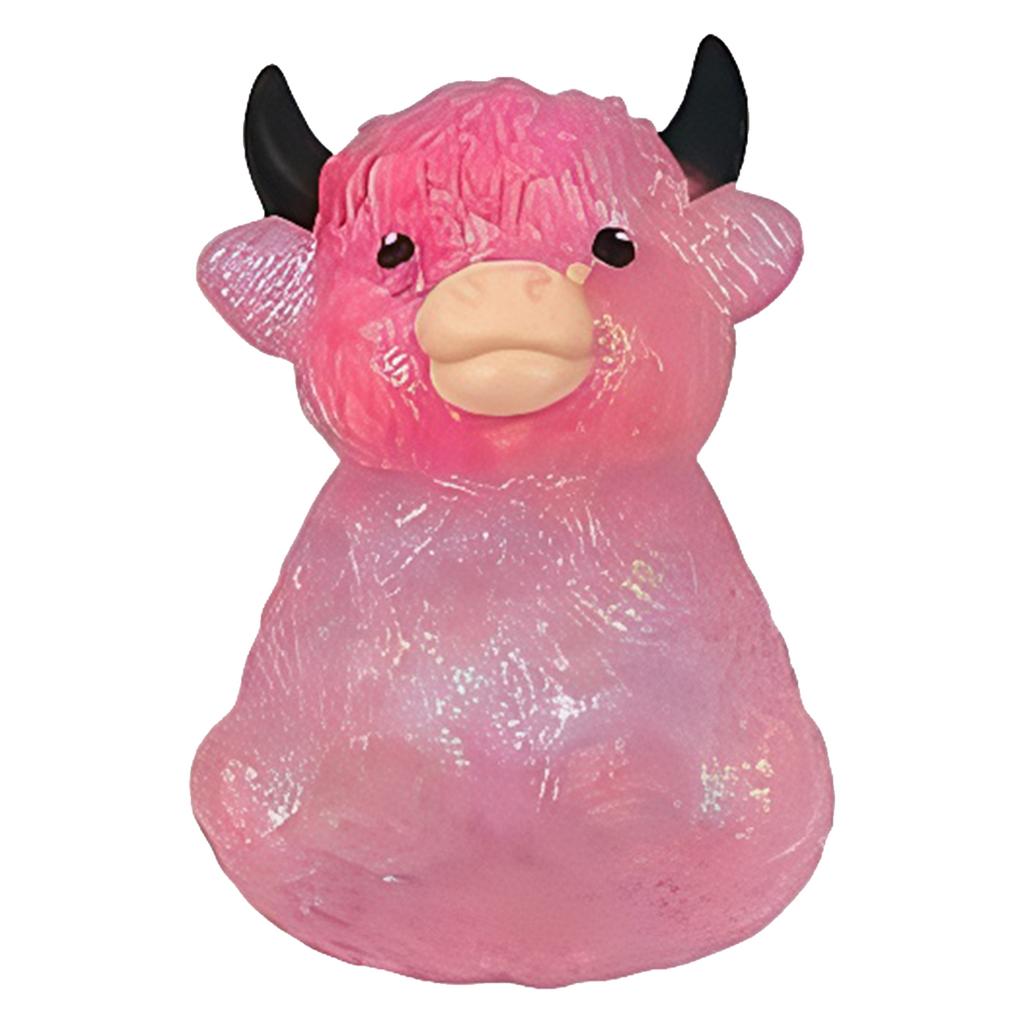 Highland Cow Slow Rising Sensory Fidget Toy Cute Animal Portable Squeeze Ball Easter Basket Stuffers Party Favors for Adults