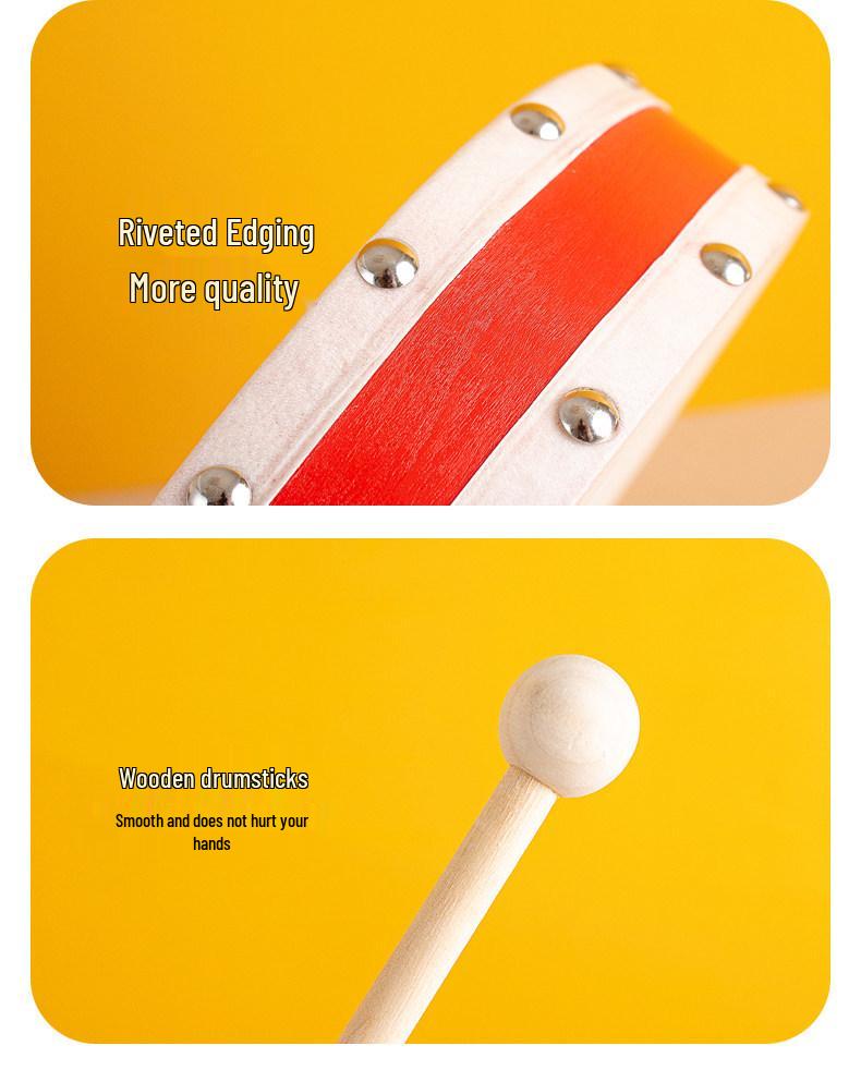 Xinjiang Dance Double-Sided Hand Drum: Kindergarten Orff Instrument Sheepskin Tambourine
