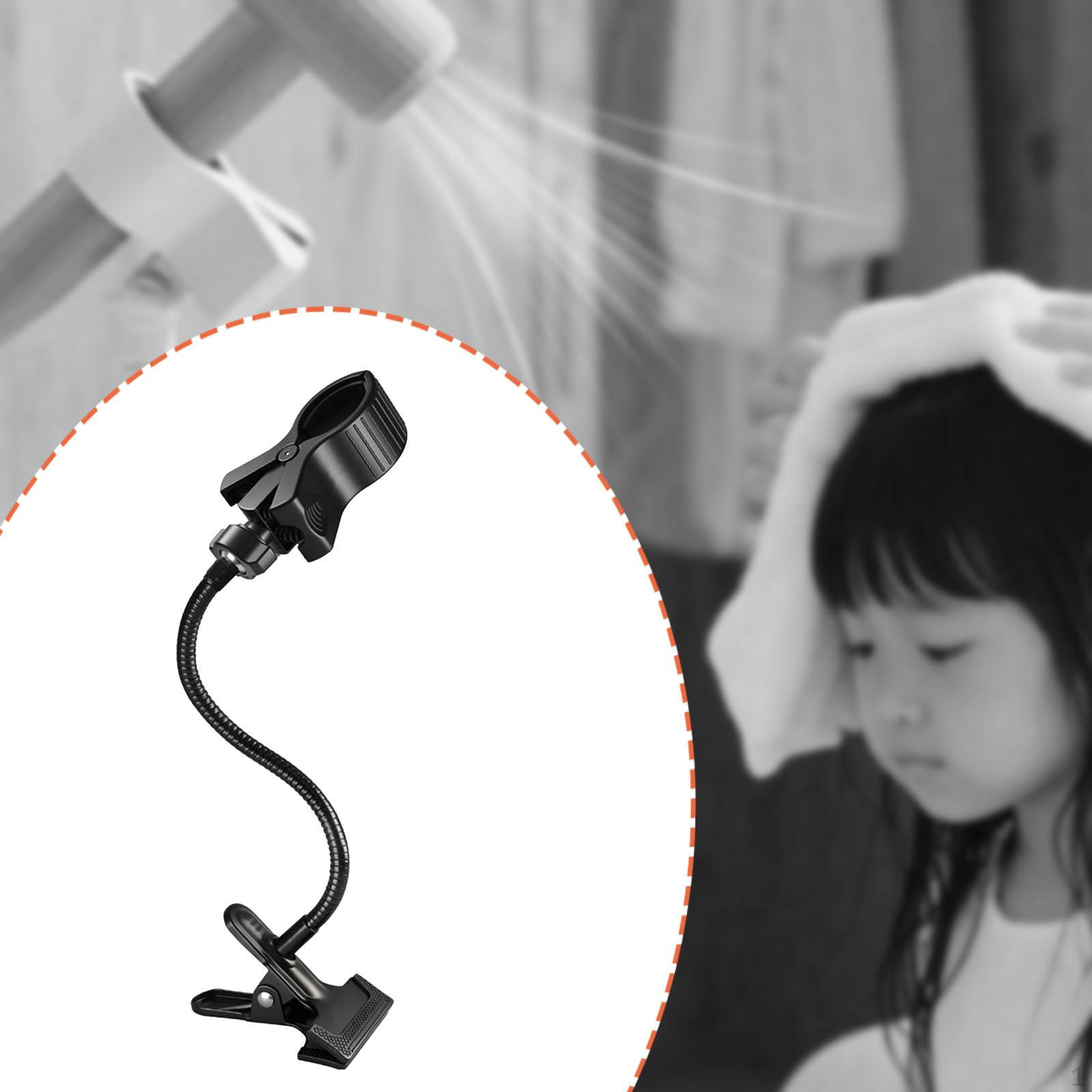 

Holder with Clip, 360-degree Rotatable, Metal Construction, Versatile And Stable for Pet Care, Hair 20cm hose