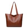Women's PU Leather Tote Bag - Versatile, Large Capacity, Fashionable Shoulder or Underarm Bag for Shopping and Commutes