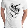 OM3 Retro Music Big Cassette Tape T Shirt Unisex's Audio Old School S 5XL Vintage Washed Stretched Versatile Unisex Comfortable
