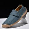 New Autumn Casual Couple Hand-sewn Leather Shoes Large Size One Pedal Driving