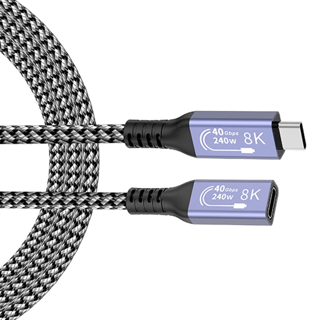 USB C Extension Cable USB C 4 Data Cable 40Gbps Data Speed with PD240W Charging for Enhances Device Connectivity