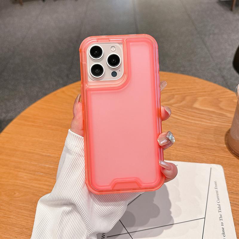 

Новый для IP16promax Красочный двухкомпонентный PC+TPU с покрытием soft-touch, Износостойкий и Устойчивый к пожелтению, Прозрачный цвет, Чехол для мобильного телефона For iPhone 16 pro max