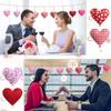 12pcs Classic Heart-Shaped Valentine'S Day Decorations, Love Themed Hanging Ornaments for Wedding, Home Decor, Window Display