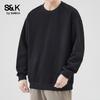Baleno S&K Men's Loose Fit Solid Color Crewneck Sweatshirt