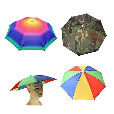 Adjustable Headband Sun Rain Outdoor Sport Foldable Fishing Umbrella Hat