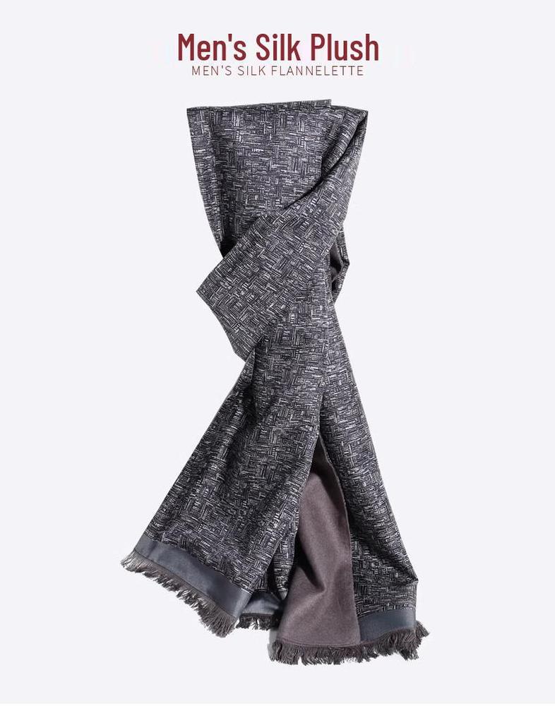 Men's Mulberry Silk and Cashmere Scarf - Ideal Gift for Father's Day or Dad's Birthday