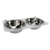 0.8L Wall Mounted Dog Feeder Stainless Steel Raised Dog Food Water Bowls Elevated Hanging Puppy