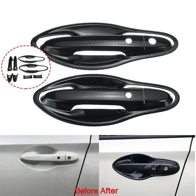 Car  Exterior Styling Front Door Handles Cover Trim Carbon Fiber Bowl for Honda HRV HR-V Vezel 2014-2017