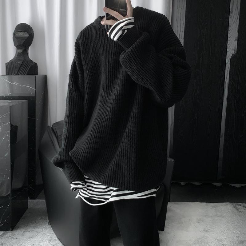 Autumn and Winter New Autumn Men's Sweater Loose and Lazy Couple Sweater Knit Sweater