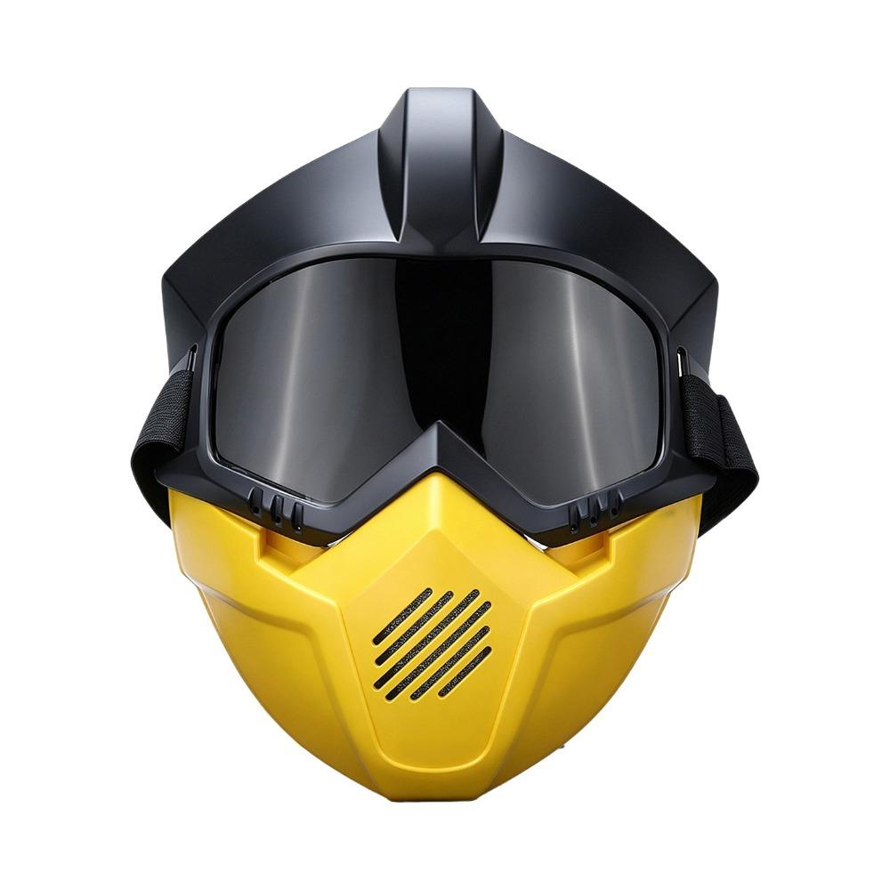 Ventilated Welding Face Shield Detachable Structure Welding Helmet Automotive Construction Yellow Black Mirror