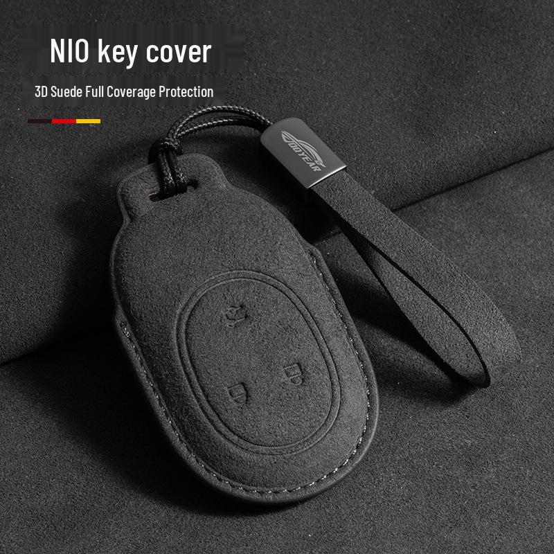 NIO Key Fob Case for ES6, ES8, EC6, ES7, ET7, ET5 - Tricolor Suede Protective Shell